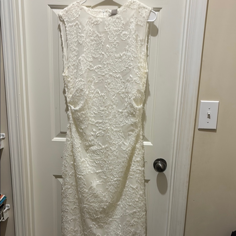 H&M White Midi Dress